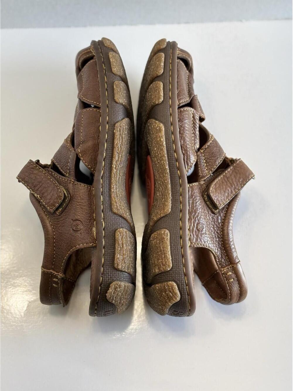Born Cabot III Fisherman Sandals Men Sz 10 Brown Leather Closed Toe Comfort Shoe - Picture 7 of 16